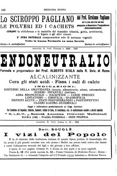 Medicina nuova periodico settimanale di scienze mediche, giurisprudenza sanitaria, medicina sociale e interessi delle classi sanitarie