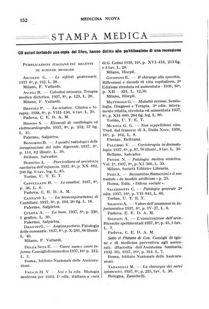 Medicina nuova periodico settimanale di scienze mediche, giurisprudenza sanitaria, medicina sociale e interessi delle classi sanitarie