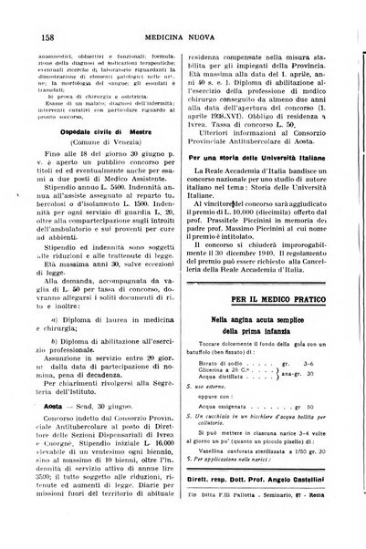 Medicina nuova periodico settimanale di scienze mediche, giurisprudenza sanitaria, medicina sociale e interessi delle classi sanitarie