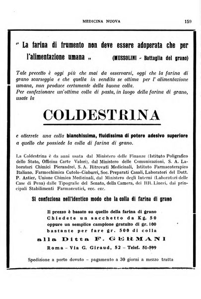 Medicina nuova periodico settimanale di scienze mediche, giurisprudenza sanitaria, medicina sociale e interessi delle classi sanitarie