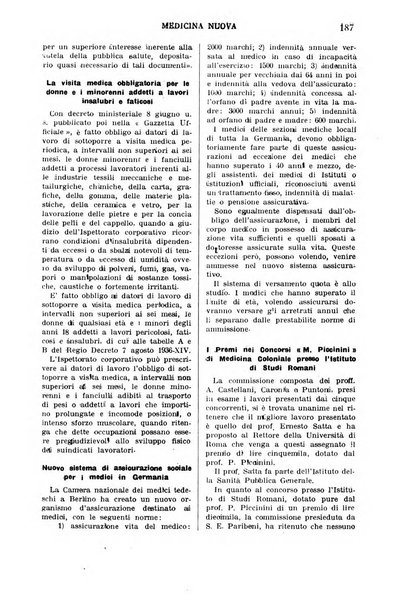 Medicina nuova periodico settimanale di scienze mediche, giurisprudenza sanitaria, medicina sociale e interessi delle classi sanitarie