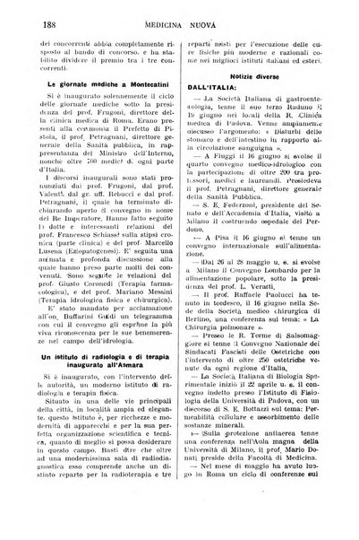 Medicina nuova periodico settimanale di scienze mediche, giurisprudenza sanitaria, medicina sociale e interessi delle classi sanitarie