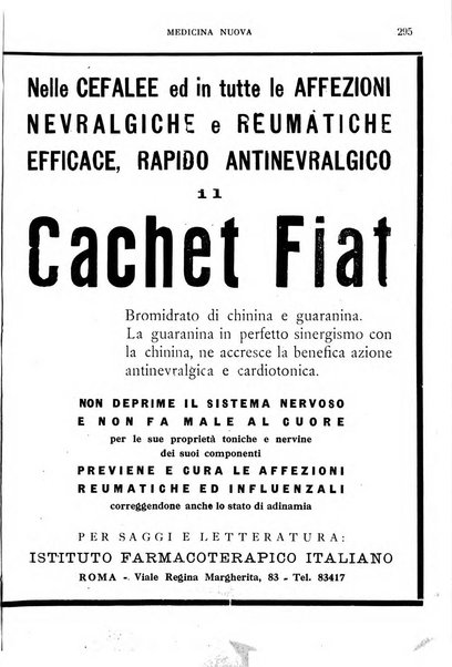 Medicina nuova periodico settimanale di scienze mediche, giurisprudenza sanitaria, medicina sociale e interessi delle classi sanitarie