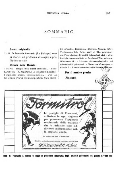 Medicina nuova periodico settimanale di scienze mediche, giurisprudenza sanitaria, medicina sociale e interessi delle classi sanitarie