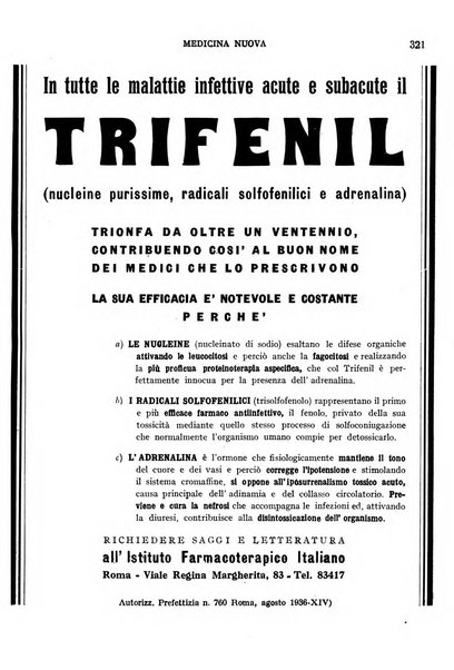 Medicina nuova periodico settimanale di scienze mediche, giurisprudenza sanitaria, medicina sociale e interessi delle classi sanitarie