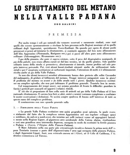 Il metano bollettino mensile di studi e d'informazioni edito