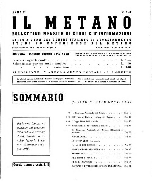 Il metano bollettino mensile di studi e d'informazioni edito