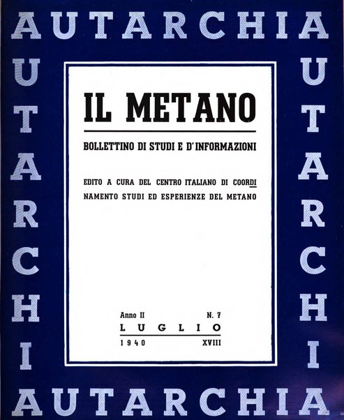 Il metano bollettino mensile di studi e d'informazioni edito