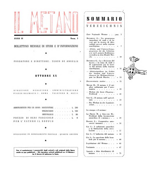 Il metano bollettino mensile di studi e d'informazioni edito