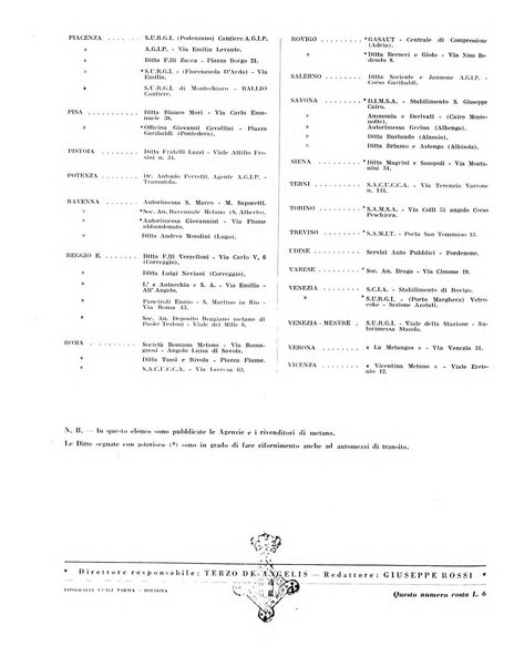 Il metano bollettino mensile di studi e d'informazioni edito