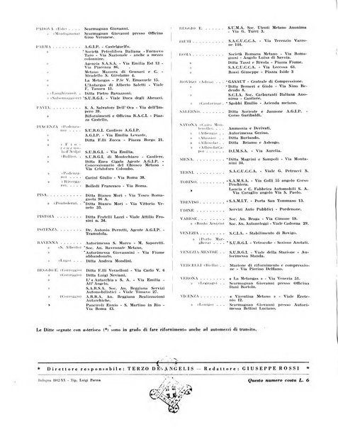 Il metano bollettino mensile di studi e d'informazioni edito