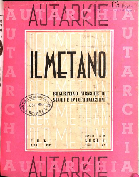 Il metano bollettino mensile di studi e d'informazioni edito