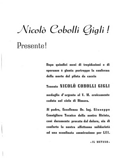 Il metano bollettino mensile di studi e d'informazioni edito