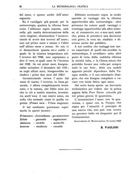 La meteorologia pratica rivista di meteorologia agraria, igienica, aeronautica