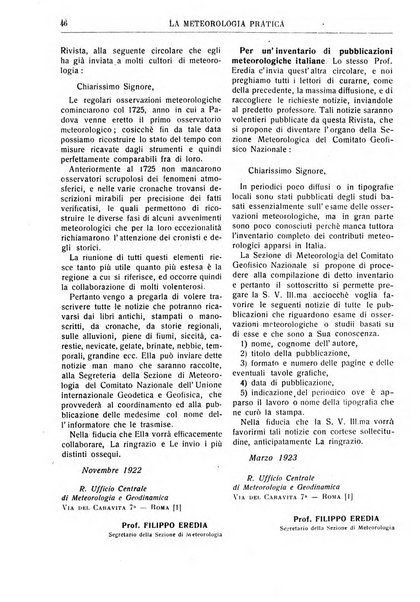 La meteorologia pratica rivista di meteorologia agraria, igienica, aeronautica