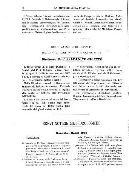 La meteorologia pratica rivista di meteorologia agraria, igienica, aeronautica