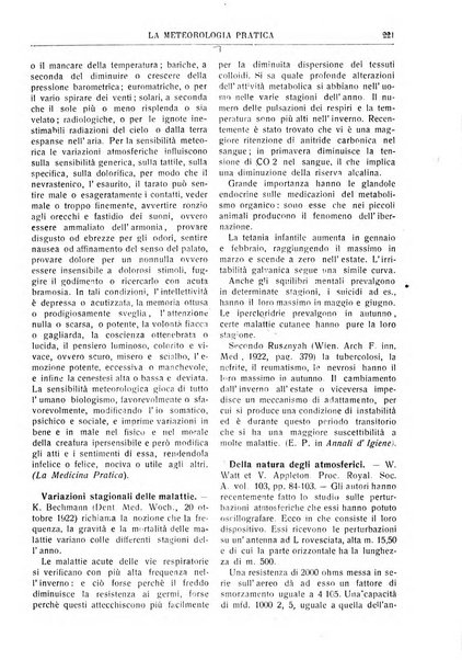 La meteorologia pratica rivista di meteorologia agraria, igienica, aeronautica