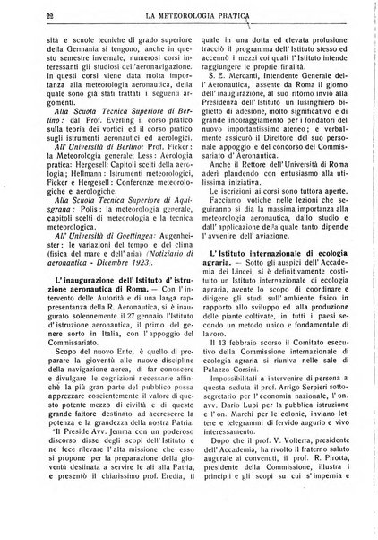 La meteorologia pratica rivista di meteorologia agraria, igienica, aeronautica