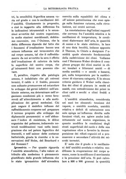 La meteorologia pratica rivista di meteorologia agraria, igienica, aeronautica