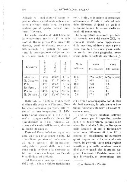 La meteorologia pratica rivista di meteorologia agraria, igienica, aeronautica