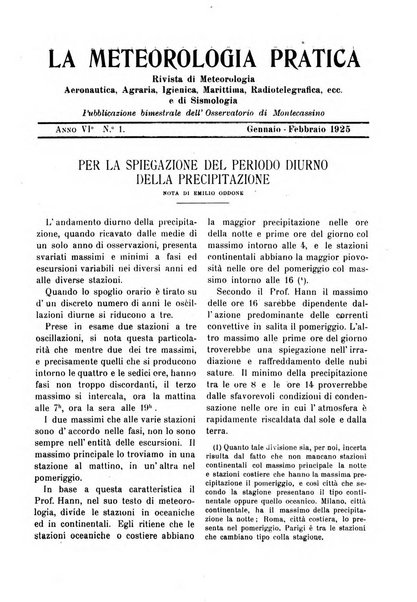 La meteorologia pratica rivista di meteorologia agraria, igienica, aeronautica