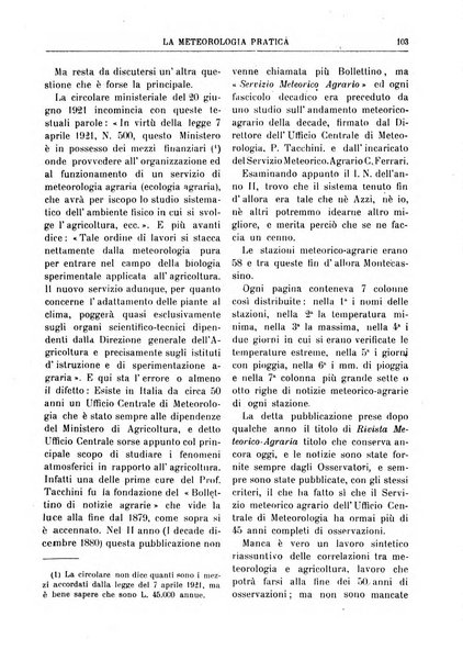 La meteorologia pratica rivista di meteorologia agraria, igienica, aeronautica