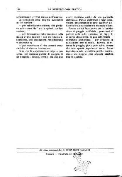 La meteorologia pratica rivista di meteorologia agraria, igienica, aeronautica