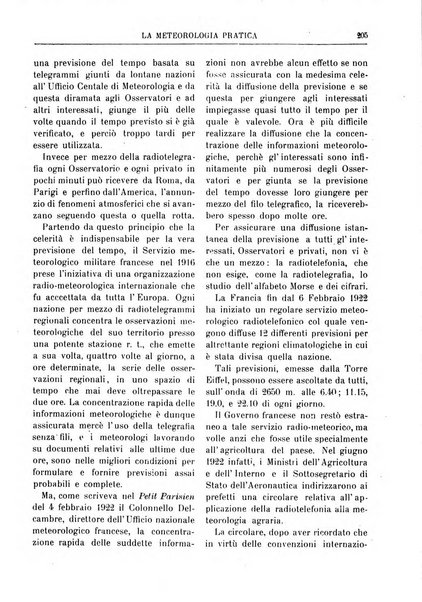 La meteorologia pratica rivista di meteorologia agraria, igienica, aeronautica