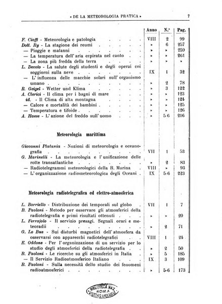 La meteorologia pratica rivista di meteorologia agraria, igienica, aeronautica