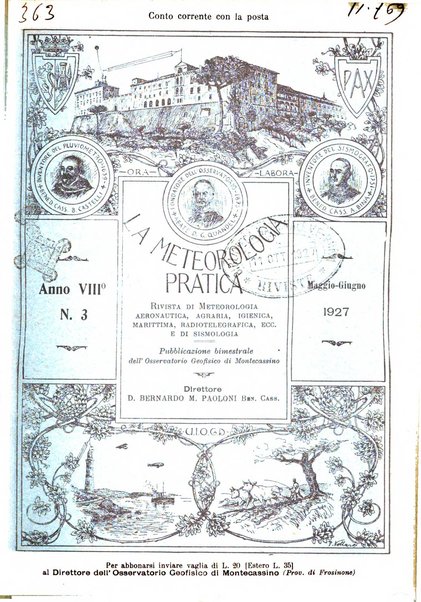 La meteorologia pratica rivista di meteorologia agraria, igienica, aeronautica