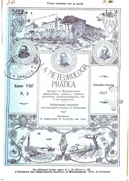 La meteorologia pratica rivista di meteorologia agraria, igienica, aeronautica