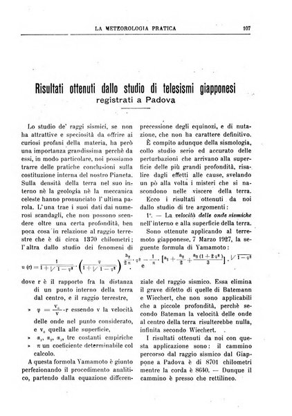 La meteorologia pratica rivista di meteorologia agraria, igienica, aeronautica