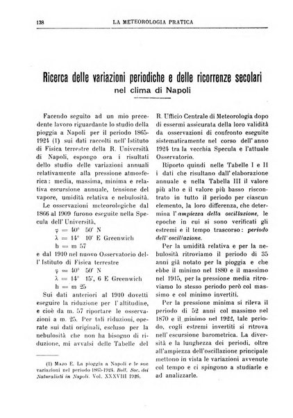 La meteorologia pratica rivista di meteorologia agraria, igienica, aeronautica