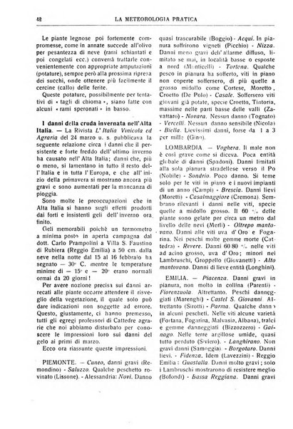 La meteorologia pratica rivista di meteorologia agraria, igienica, aeronautica