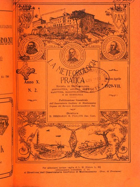 La meteorologia pratica rivista di meteorologia agraria, igienica, aeronautica
