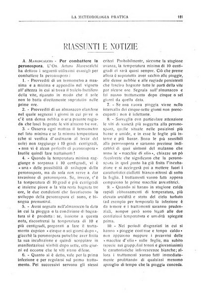 La meteorologia pratica rivista di meteorologia agraria, igienica, aeronautica