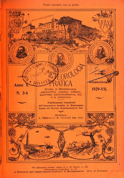 La meteorologia pratica rivista di meteorologia agraria, igienica, aeronautica