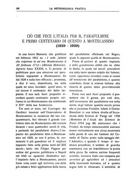 La meteorologia pratica rivista di meteorologia agraria, igienica, aeronautica