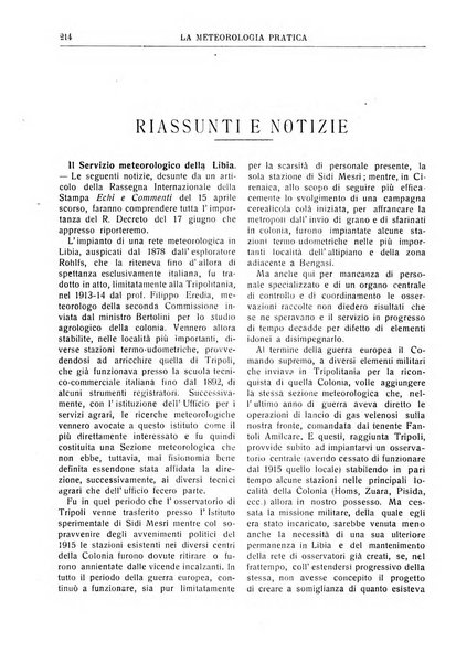 La meteorologia pratica rivista di meteorologia agraria, igienica, aeronautica