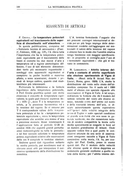 La meteorologia pratica rivista di meteorologia agraria, igienica, aeronautica