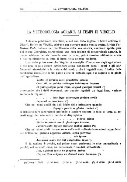 La meteorologia pratica rivista di meteorologia agraria, igienica, aeronautica