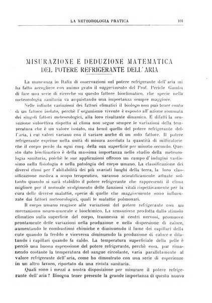 La meteorologia pratica rivista di meteorologia agraria, igienica, aeronautica