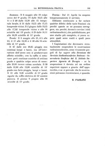 La meteorologia pratica rivista di meteorologia agraria, igienica, aeronautica