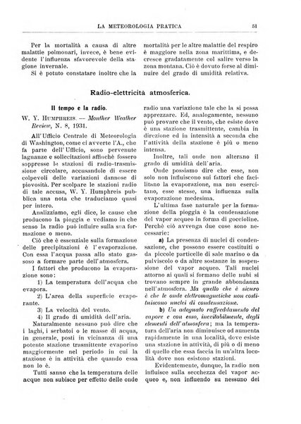 La meteorologia pratica rivista di meteorologia agraria, igienica, aeronautica