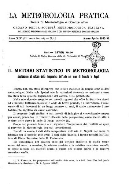 La meteorologia pratica rivista di meteorologia agraria, igienica, aeronautica