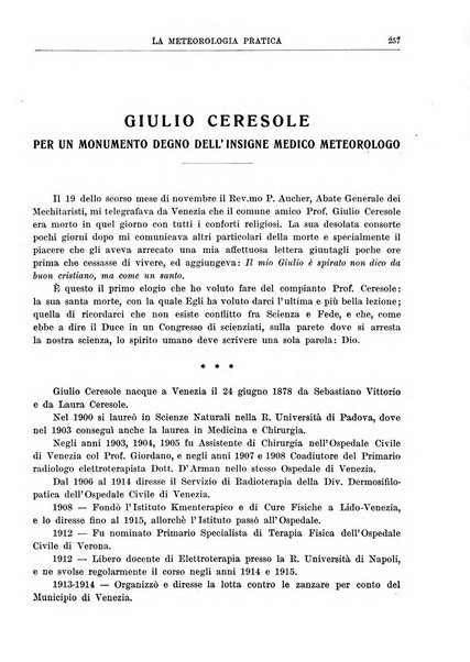 La meteorologia pratica rivista di meteorologia agraria, igienica, aeronautica