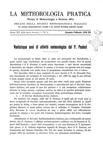 La meteorologia pratica rivista di meteorologia agraria, igienica, aeronautica