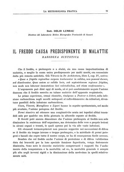 La meteorologia pratica rivista di meteorologia agraria, igienica, aeronautica