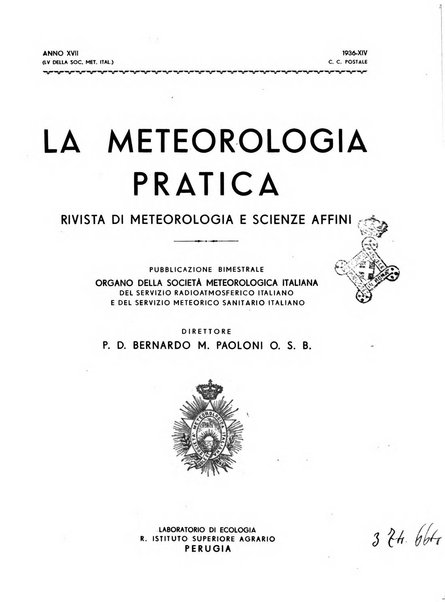 La meteorologia pratica rivista di meteorologia agraria, igienica, aeronautica