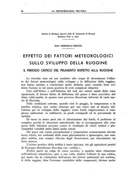 La meteorologia pratica rivista di meteorologia agraria, igienica, aeronautica